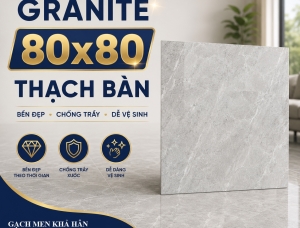 Gạch lát nền granite bóng kiếng Thạch Bàn 80x80