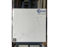 Mẫu gạch 60x60 KH26107 bóng kiếng trắng vân khói KH26107