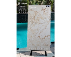 Gạch ốp tường 60x120 màu kem vân 3D nhập khẩu