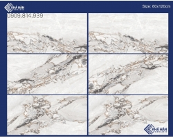 Gạch bóng kiếng 60x120 Ấn Độ trắng vân đá tự nhiên