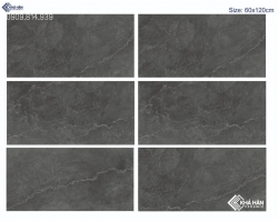 Gạch mờ 60x120 màu xám đen vân marble đơn giản sang trọng