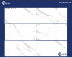 Gạch bóng kiếng 60x120 Ấn Độ trắng vân mây nhập khẩu 