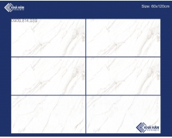 Gạch 60x120 trắng vân mây 3D ốp tường cao cấp