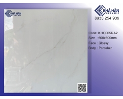 Gạch lát nền 60x60 Prime KHC005RA2 Gạch trắng vân mây lát nền đẹp