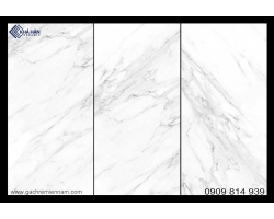 Gạch 60x120 Apodio trắng vân mây lát sàn phòng khách đẹp