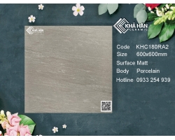 Gạch mờ nhám 60x60 màu xám ghi lát nhà xe
