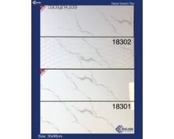 Gạch ốp tường 30x90 trắng vân mây Prime KH18301